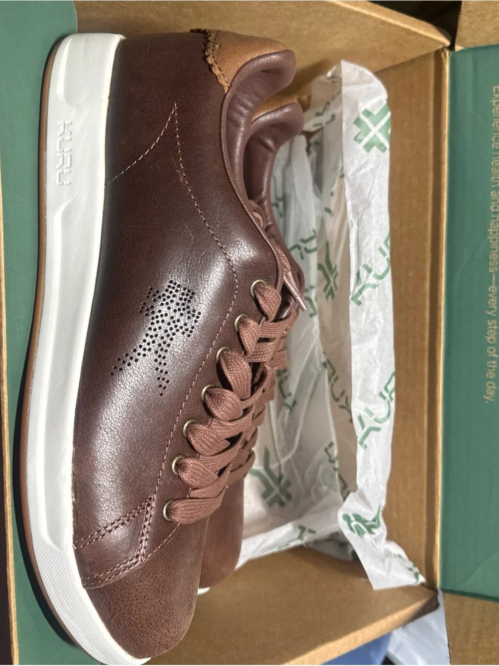 Kuru Men’s 10 Medium Brown Casual Leather Sneakers